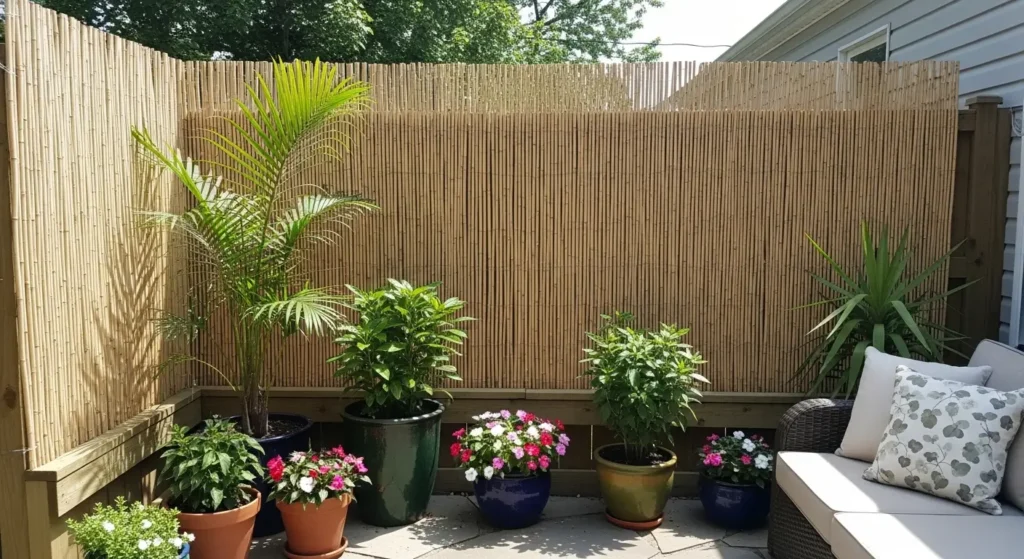 Privacy screen on back patio