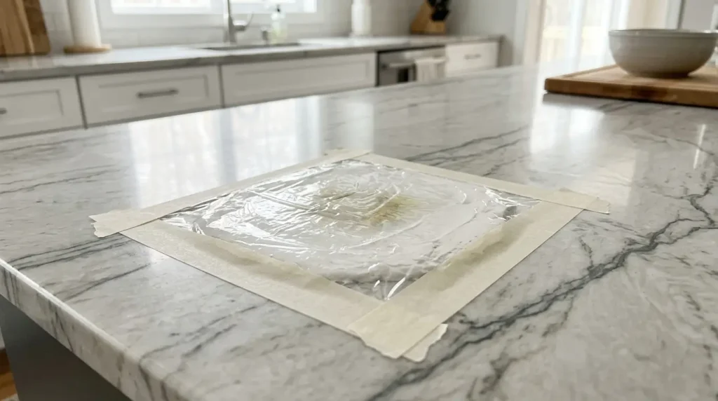 Quartzite countertop stain