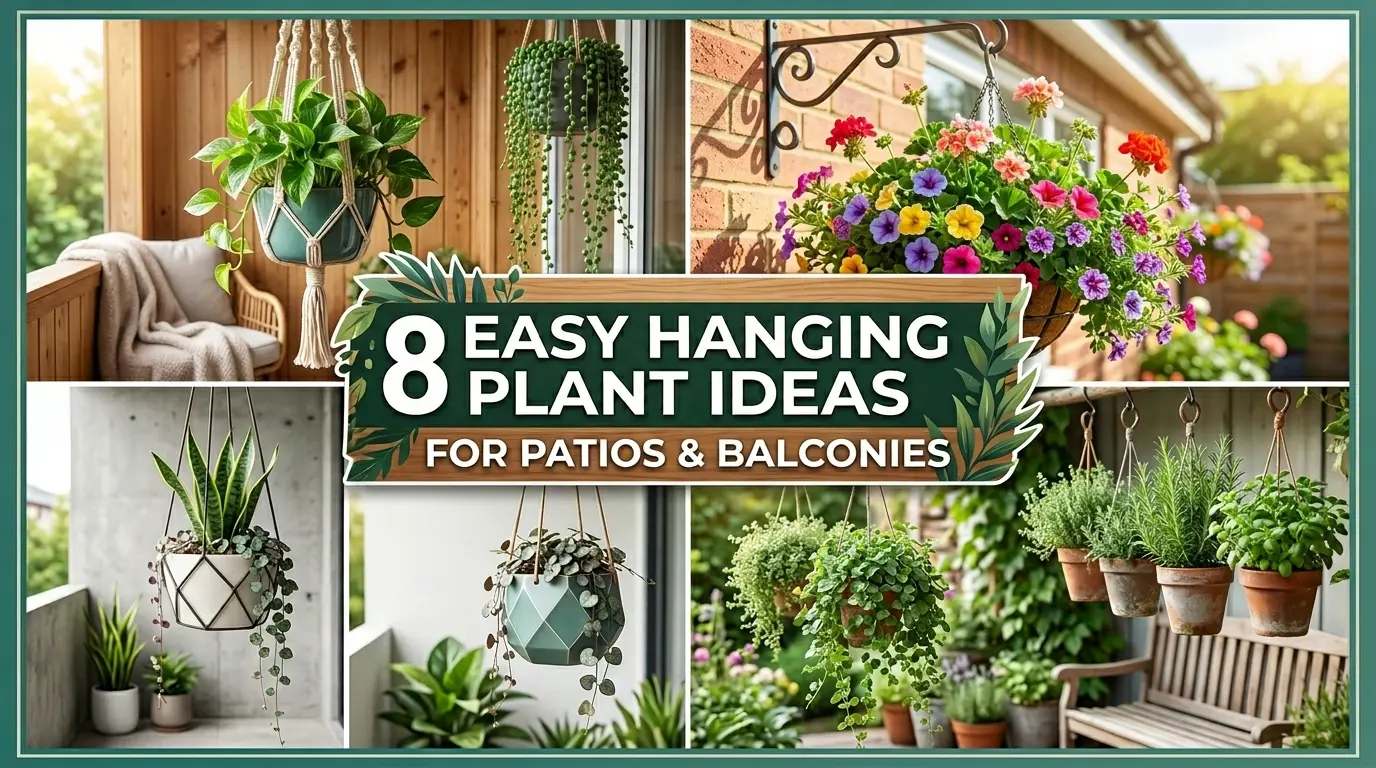 8 Easy Hanging Plant Ideas For Patios & Balconies
