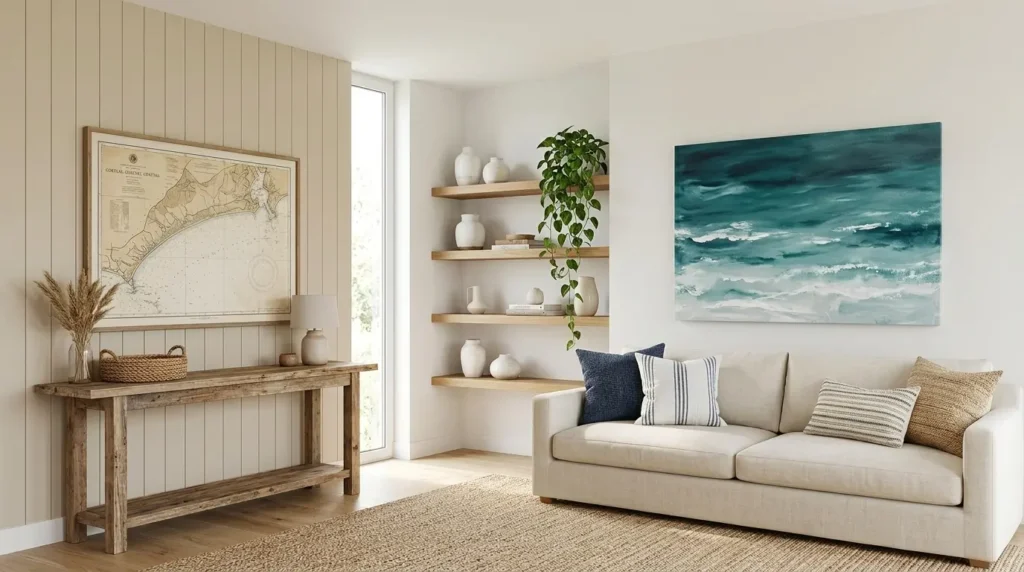 Coastal Living Room Wall Ideas