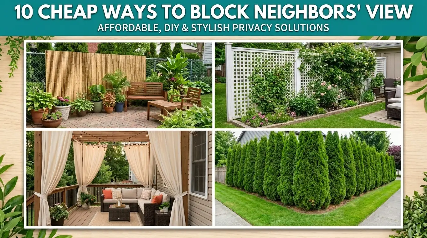10 Cheap Ways To Block Neighbors’ View