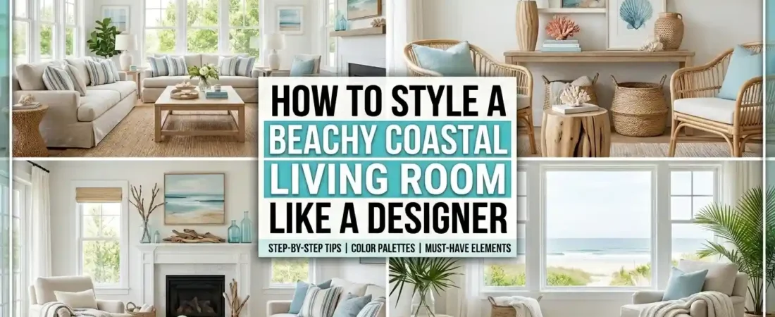 How To Style a Beachy Coastal Living Room Like a Designer