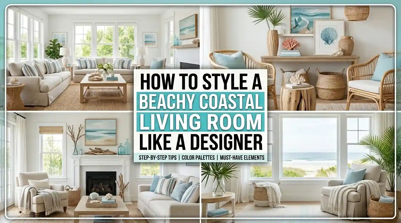 How To Style a Beachy Coastal Living Room Like a Designer