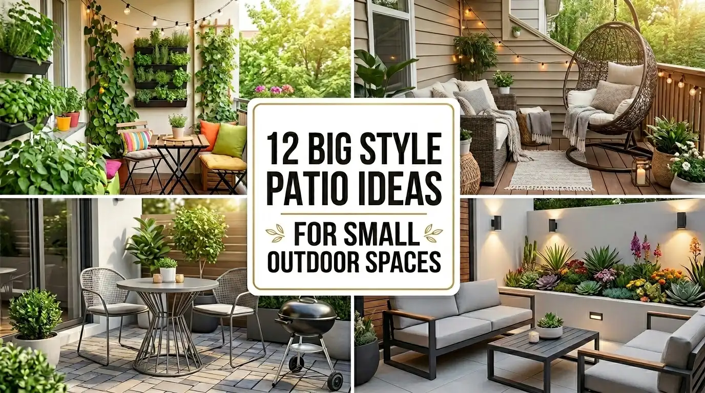 12 Big Style Patio Ideas For Small Outdoor Spaces