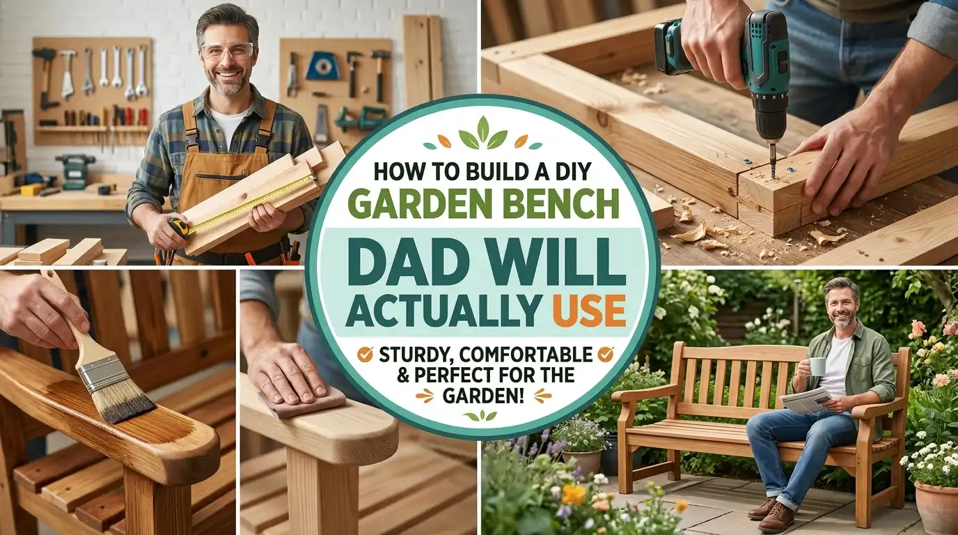 How To Build a DIY Garden Bench Dad Will Actually Use