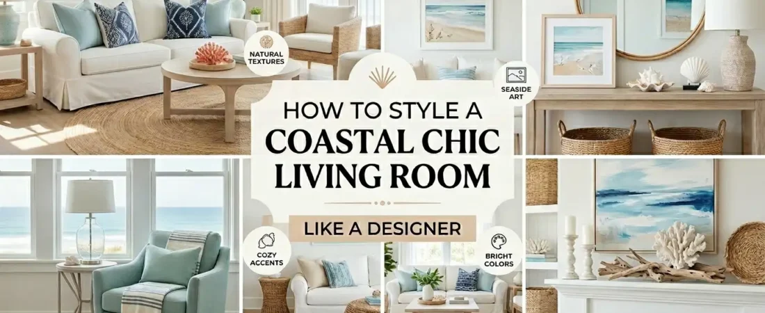 How To Style a Coastal Chic Living Room Like a Designer