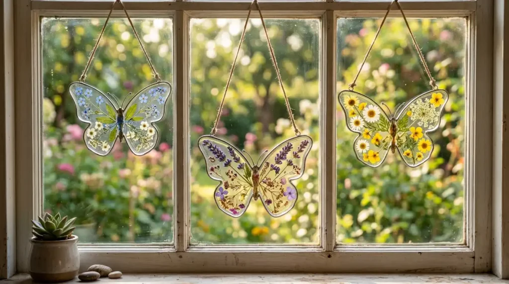 Resin butterfly suncatchers window