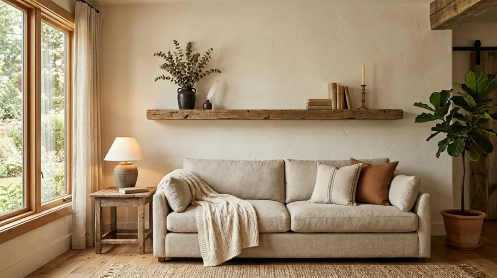Rustic living room wall decor