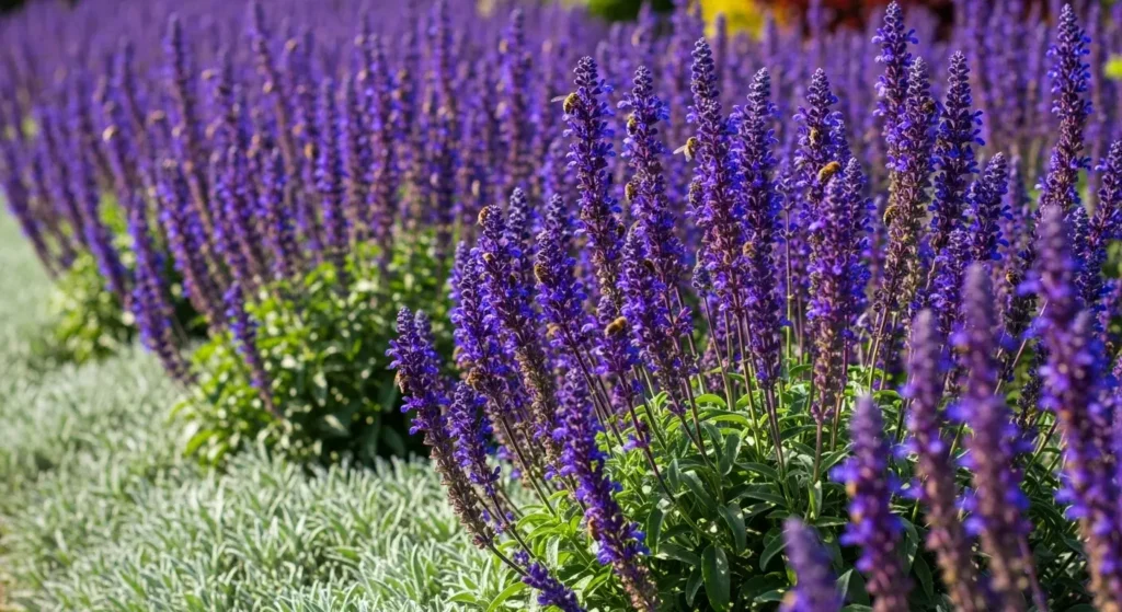 Salvia garden in full bloom