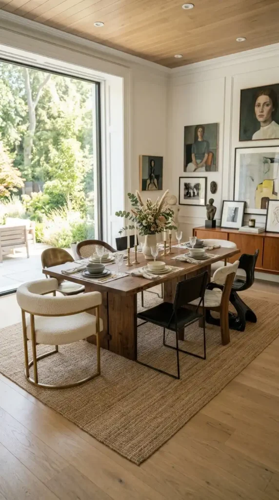 Sculptural dining chairs