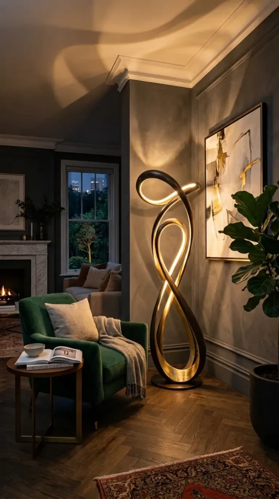 Sculptural floor lamp
