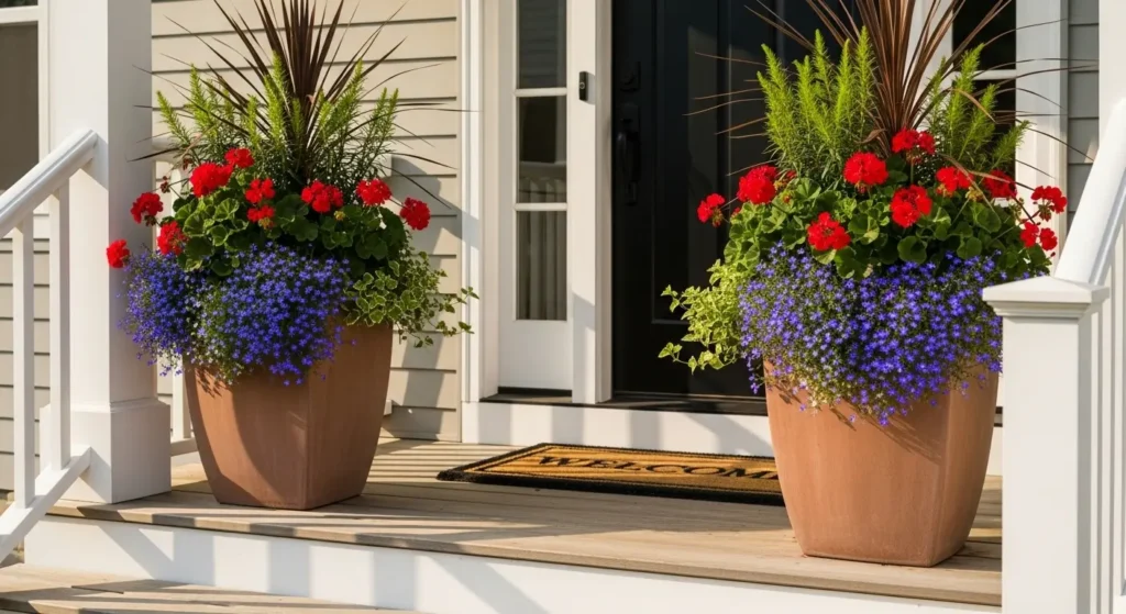 Seasonal planter display front