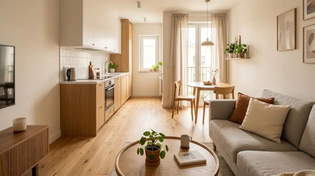 Small apartment light colors