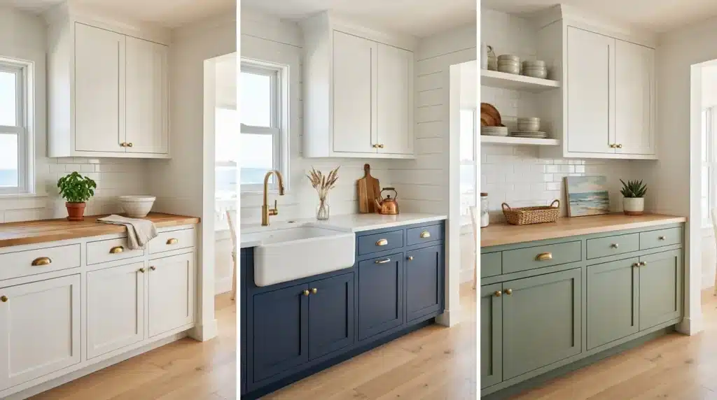 Small kitchen cabinet color options
