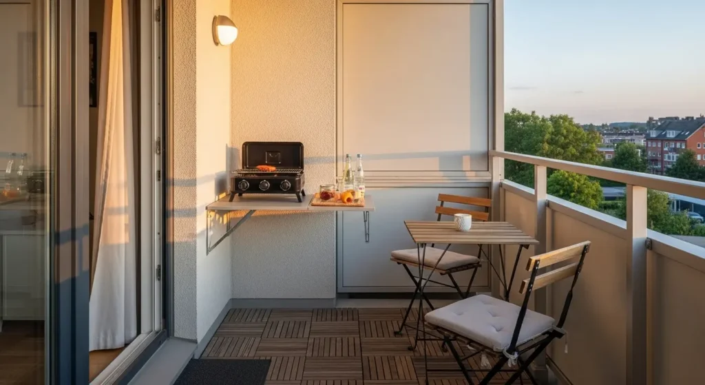 Small patio BBQ layout