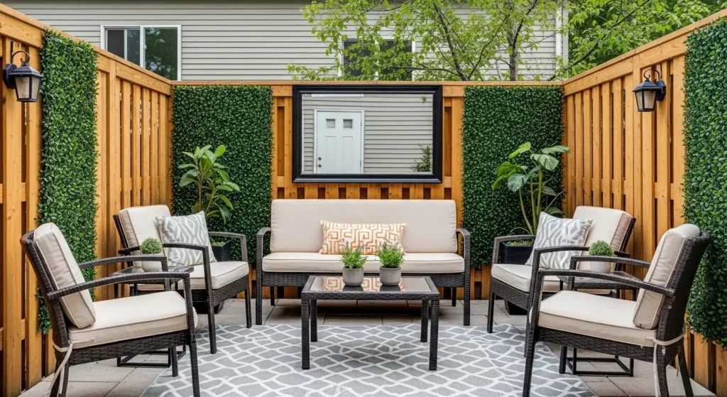 Small patio chic layout trick