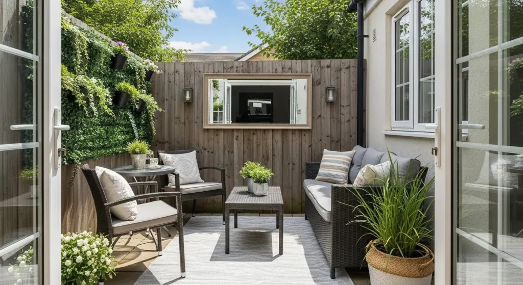 Small patio layout trick decorating