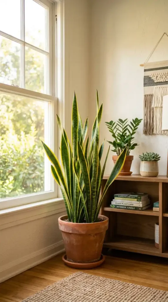 Snake plant in terracotta pot