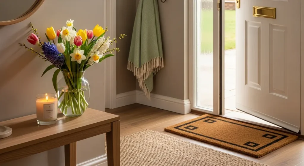 Spring entryway home decor update