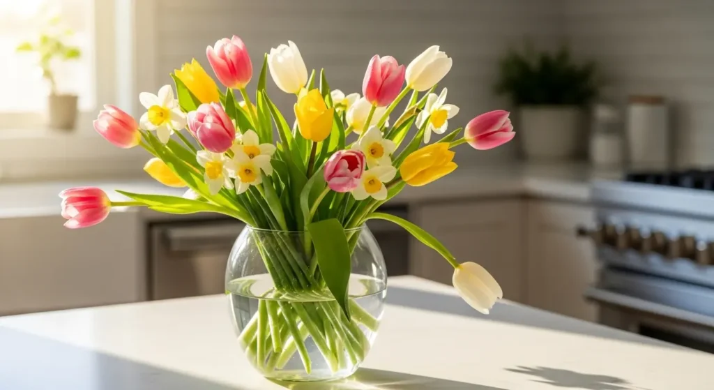 Spring flower arrangement