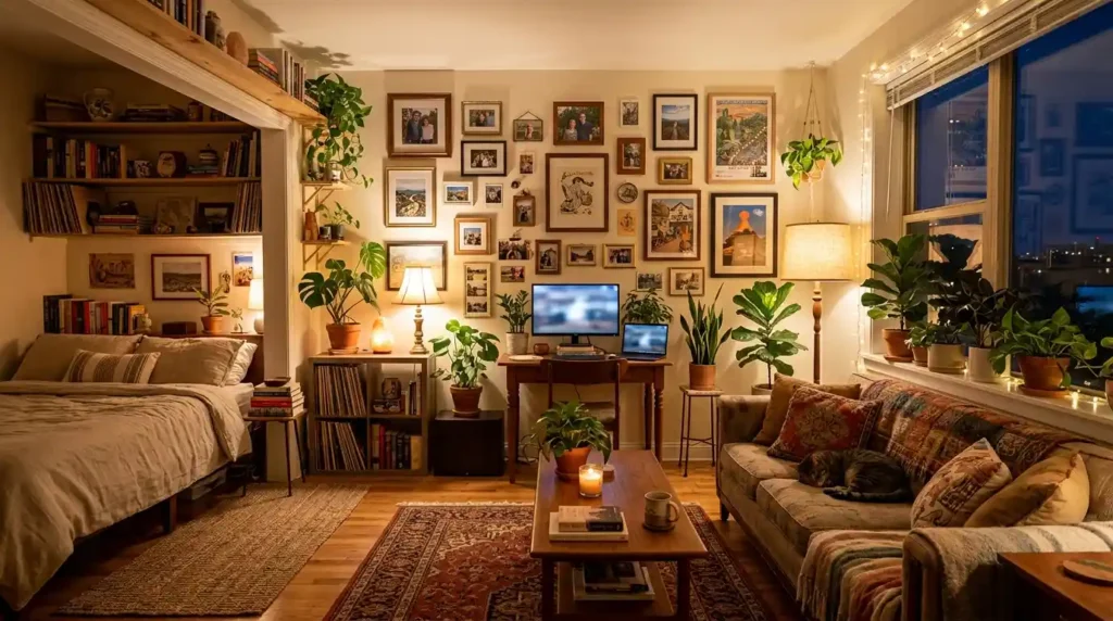Studio apartment ideas warm home