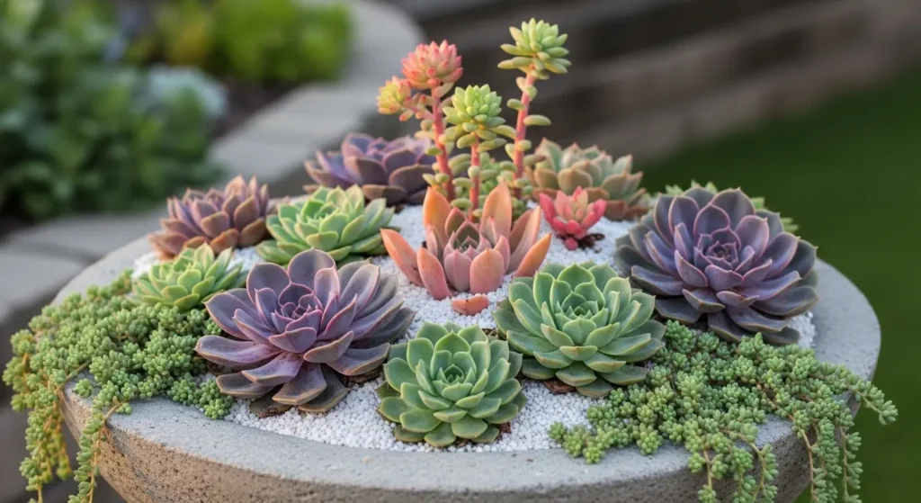 Succulent planter miniature land