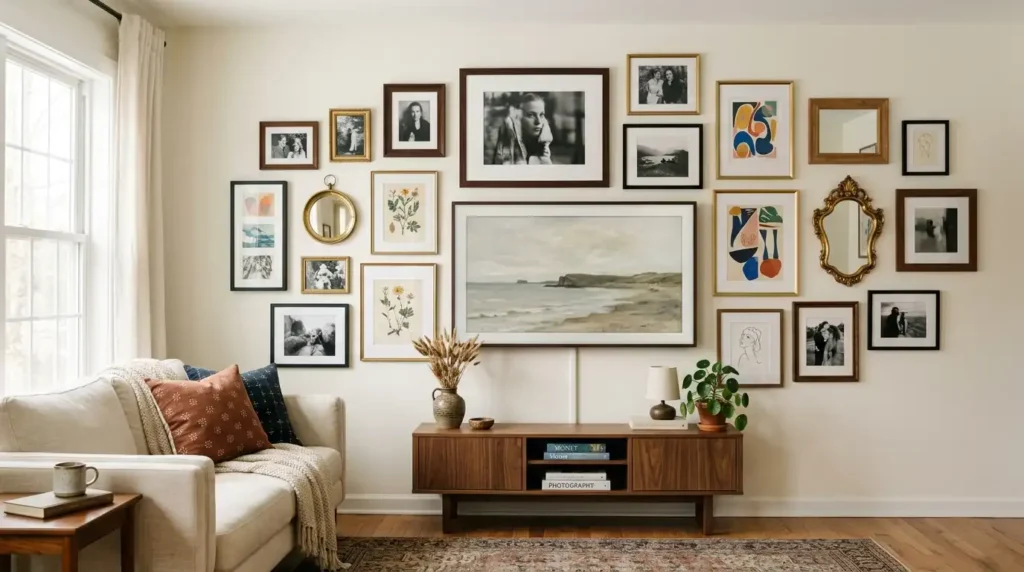 TV in gallery wall display