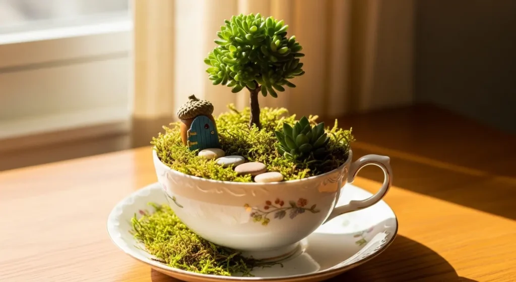 Teacup fairy garden craft