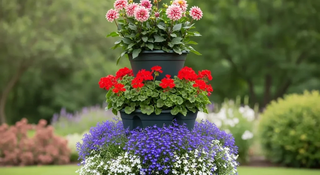 Tiered flower display garden
