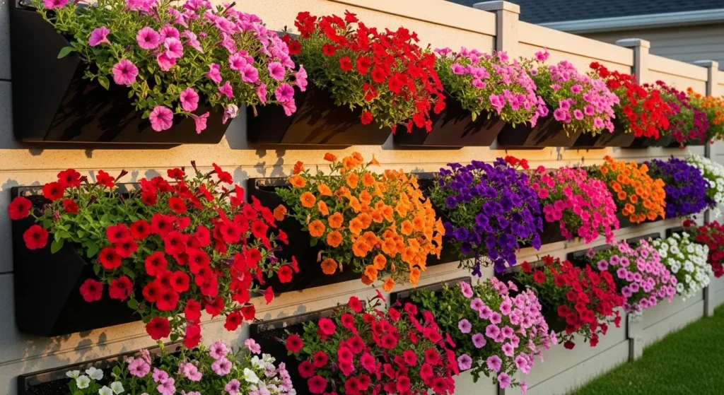 Vibrant vertical garden wall
