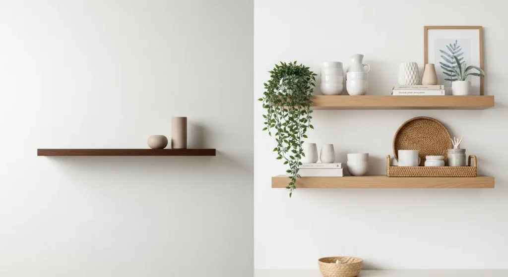 Warm minimalism vs coastal storage