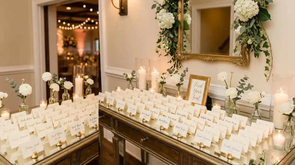 Wedding escort card display