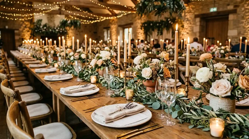 Wedding reception table
