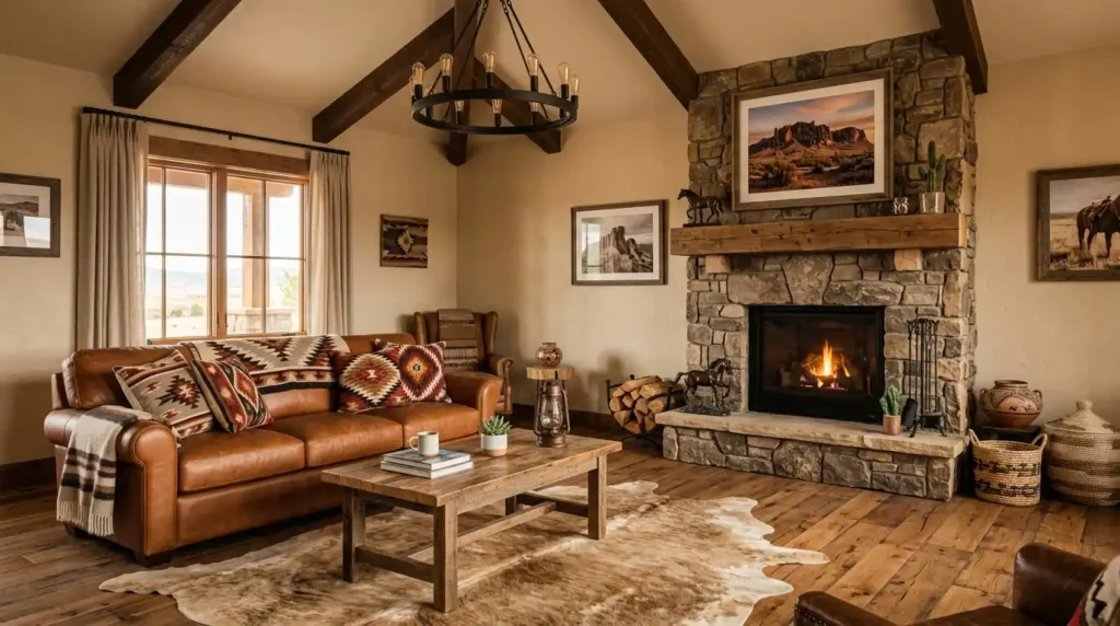 Western living room complete room