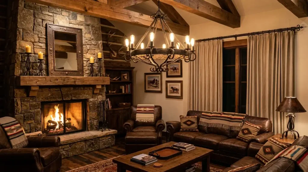 Western living room wrought