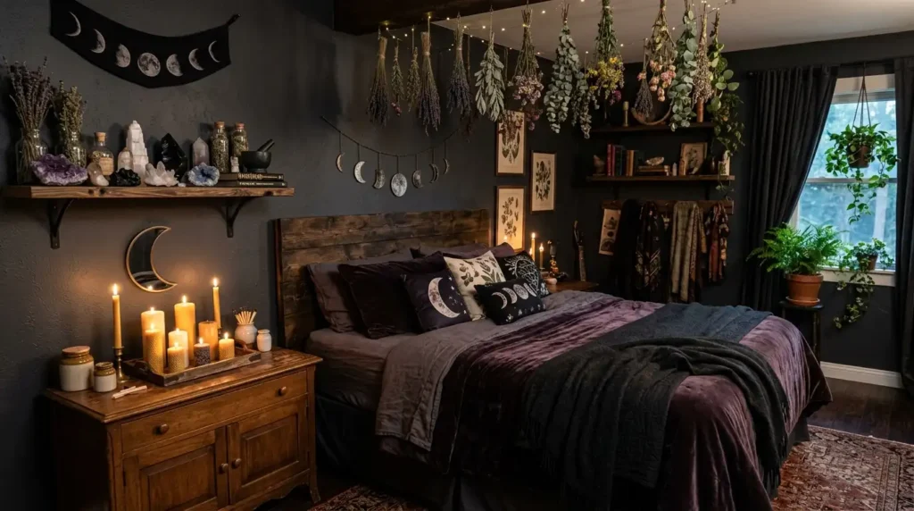 Witchy bedroom decor
