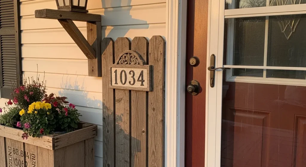 Wooden accent front porch