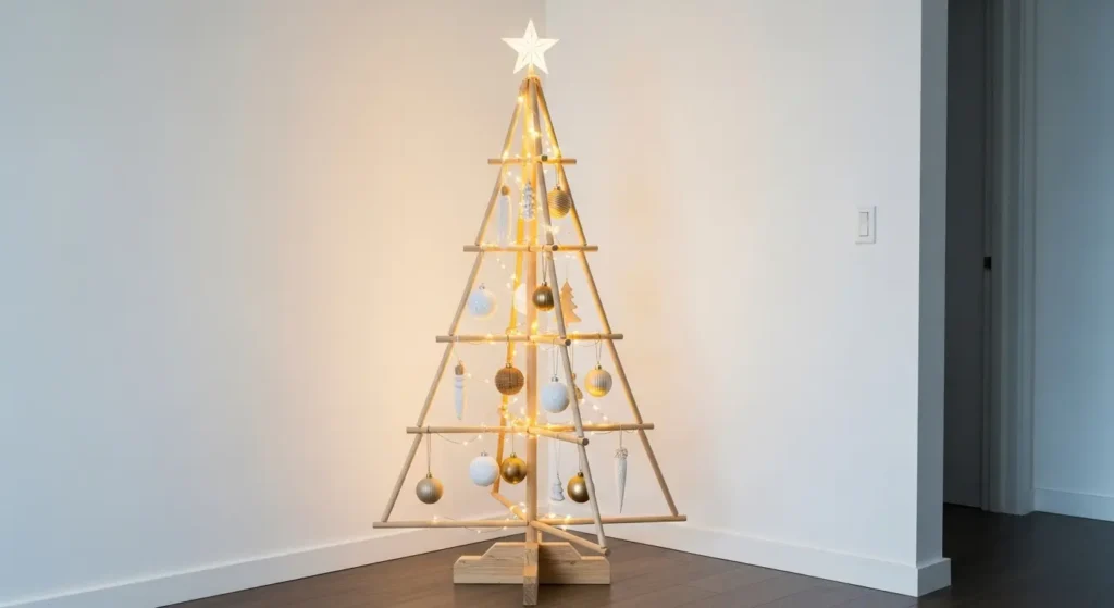 Wooden dowel Christmas tree