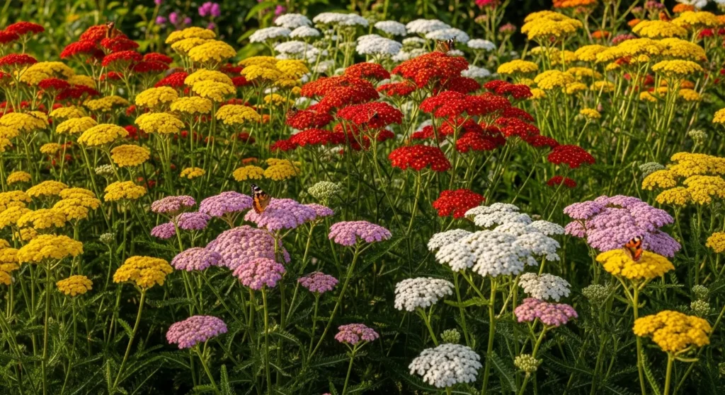 Yarrow garden in full bloom