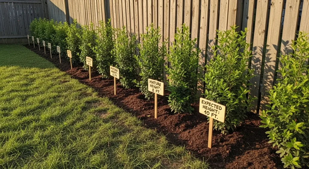 Young hedge_ plants planted
