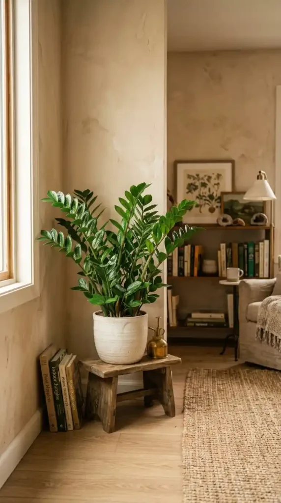 ZZ plant in low light
