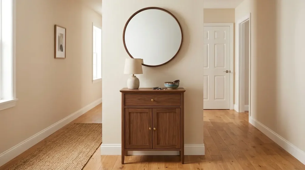 entryway cabinet slim console narrow