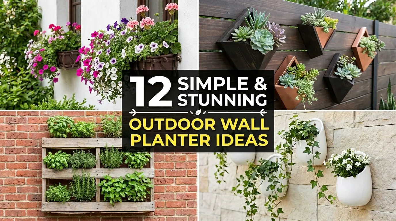 12 Simple & Stunning Outdoor Wall Planter Ideas