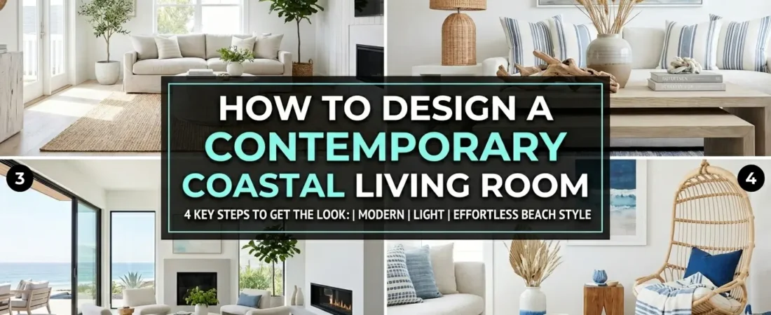 How To Design a Contemporary Coastal Living Room