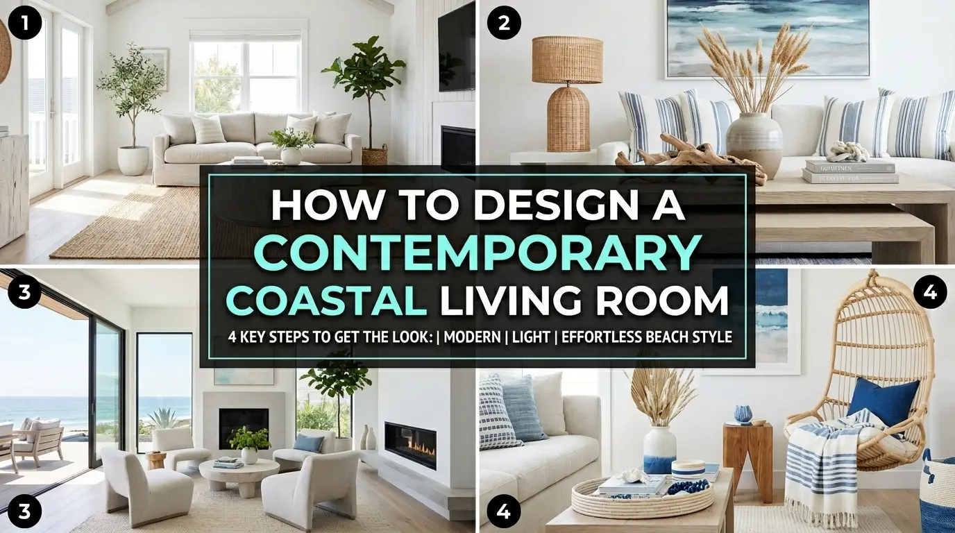How To Design a Contemporary Coastal Living Room