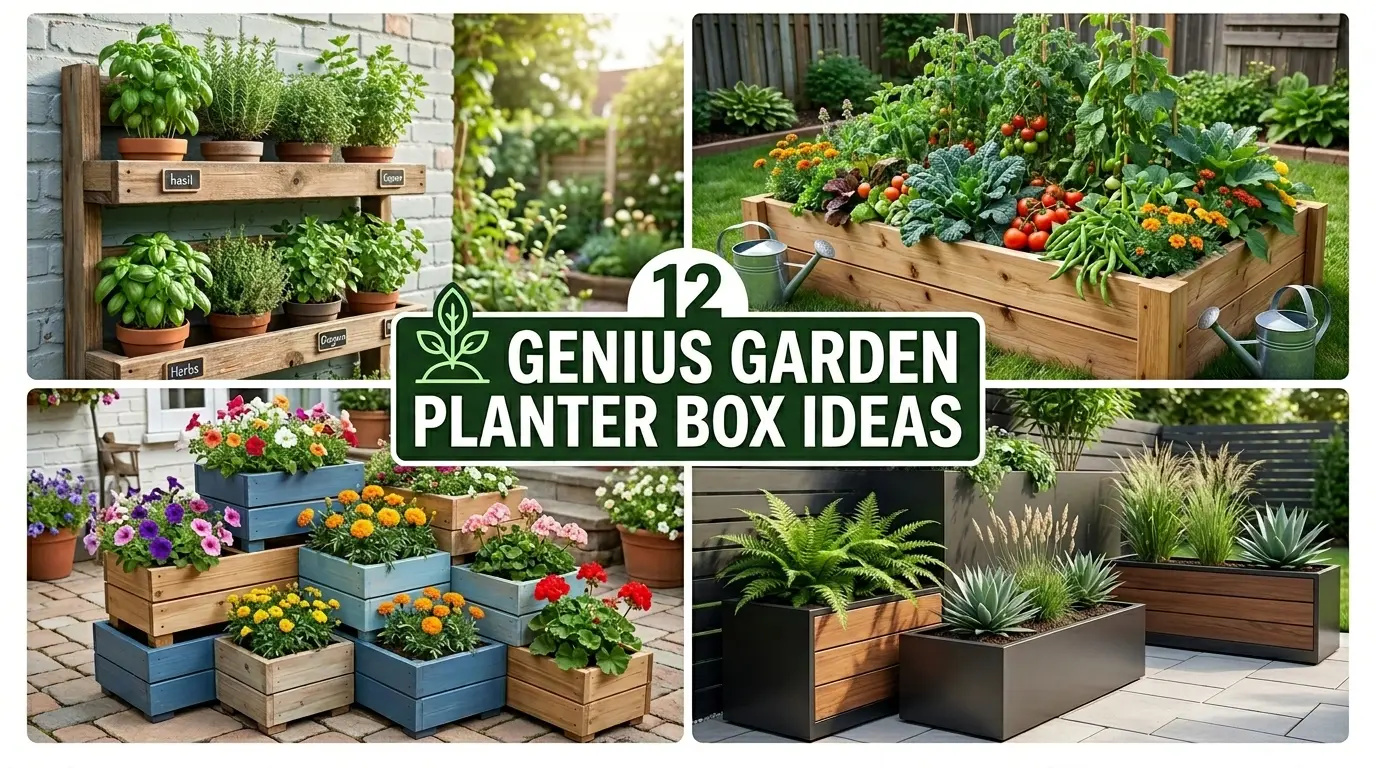 12 Genius Garden Planter Box Ideas