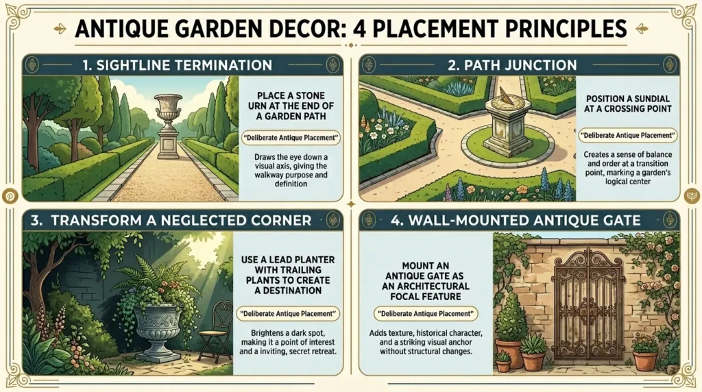 Position Antique Garden Objects