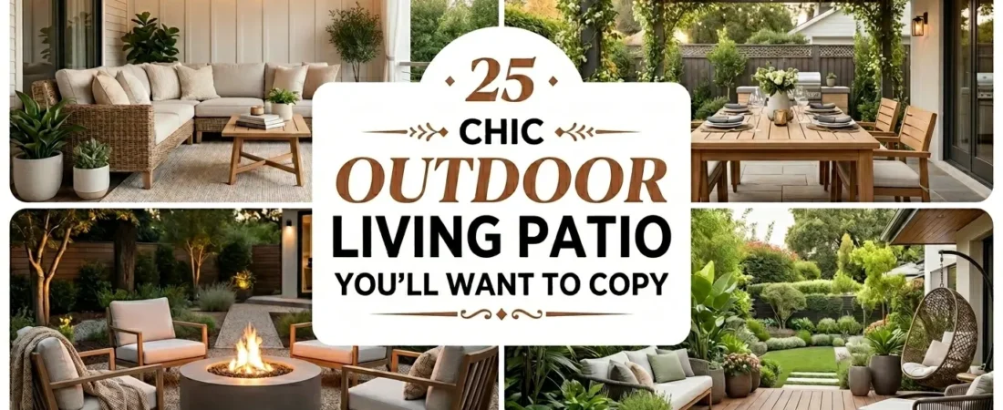 25 Chic Outdoor Living Patio Ideas You’ll Want To Copy