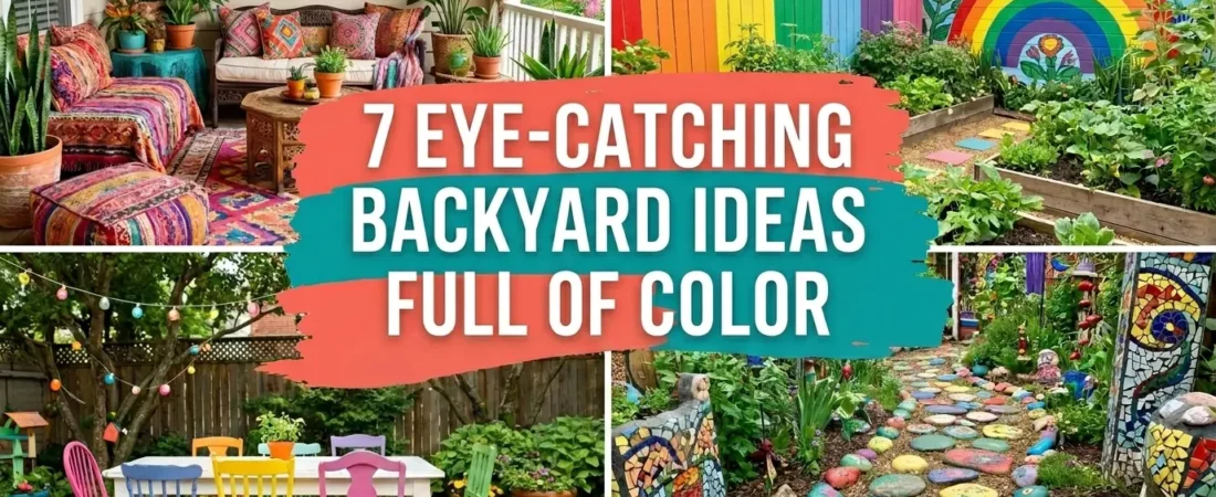 7 Eye-Catching Backyard Ideas Full Of Color