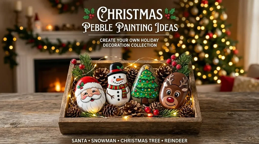Christmas Pebble Painting